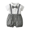 Short sleeved baby jumpsuit