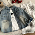 Cowboy jacket children's spring baby girl's clothing