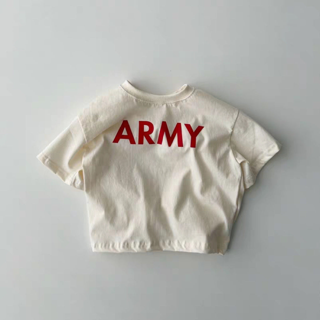 Baby English letter print T