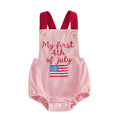 Corduroy Sleeveless Romper for Girls Baby Cute Short Sleeve Onesie with Pink Bow Baby Bodysuit