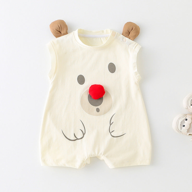 Cartoon Onesie Style Baby Romper for Boys and Girls