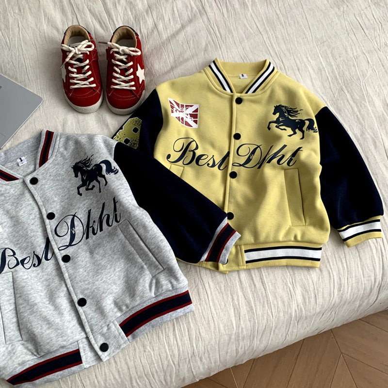 Boys' outerwear children's spring and autumn clothing baby