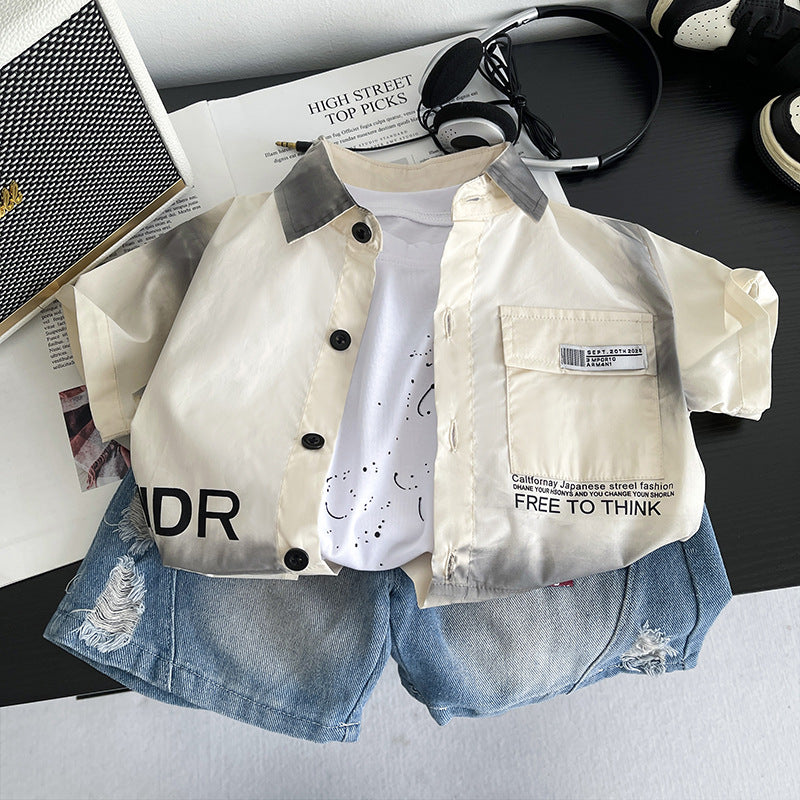 Baby 3-piece shirt short sleeved set