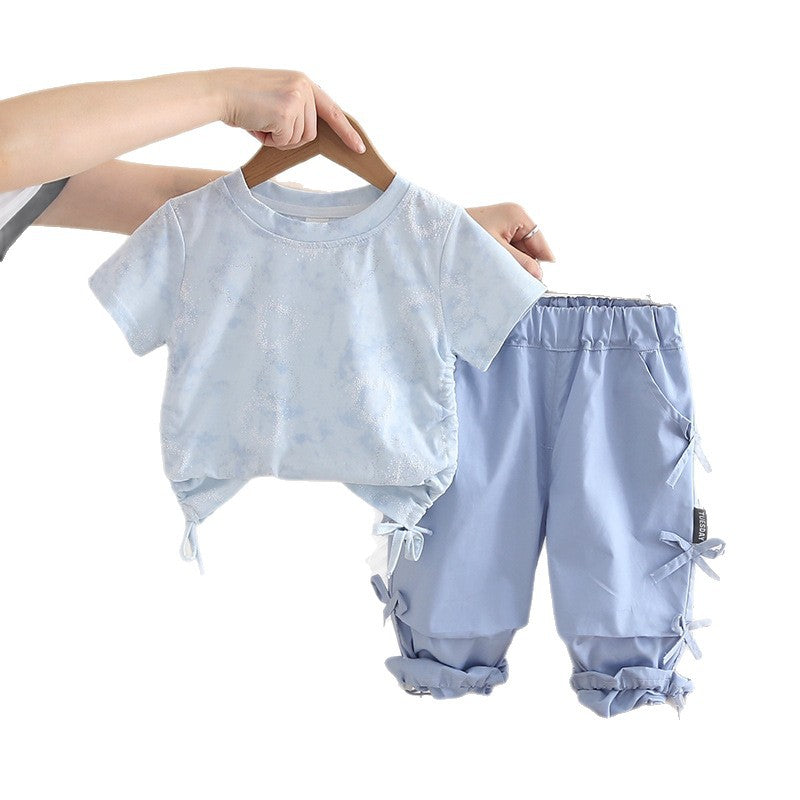 Baby summer short sleeved two-piece set