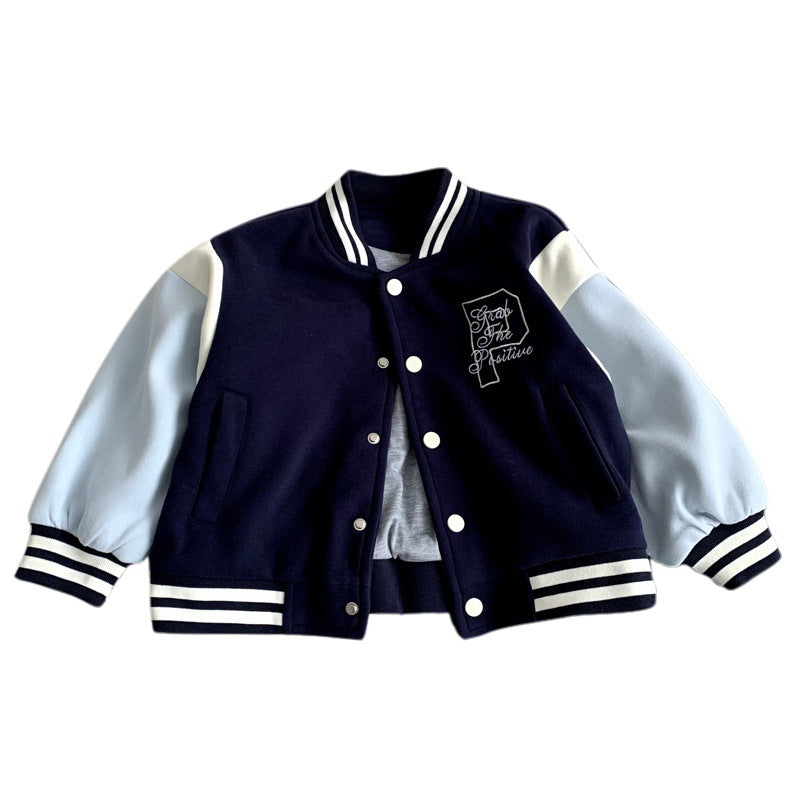 Spring and Autumn Baseball Jacket Top Baby Jacket