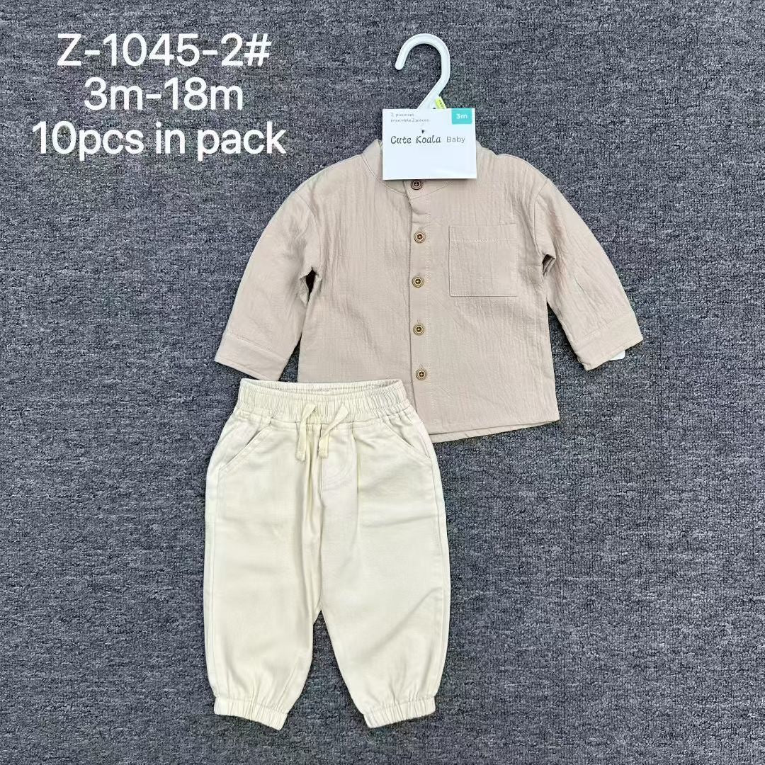 New design baby 2pcs set Size:3m-6m-9m-12m-18m moq 10set each color