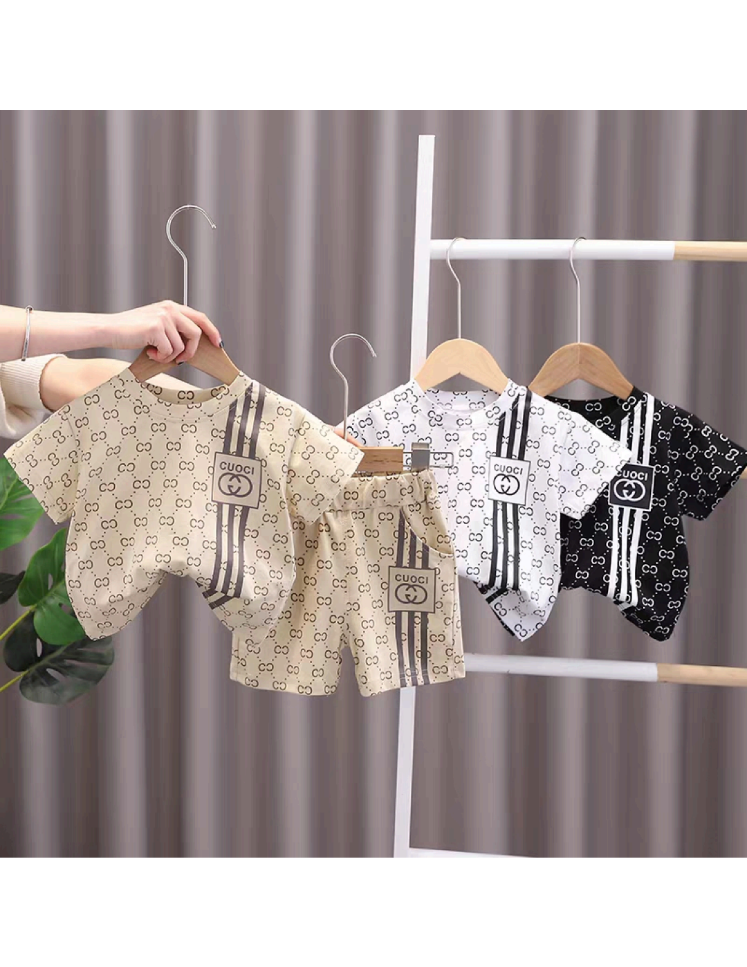 Kids’ Designer-Inspired 2-Piece T-Shirt & Shorts Set | $6.50 | MOQ 12 Per Color