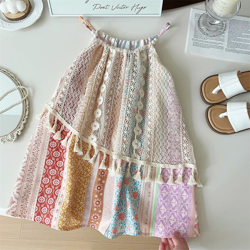 Girls' Summer Dress, Children's Beach Dress, Fashionable and Stylish for Girls, Summer Outfit