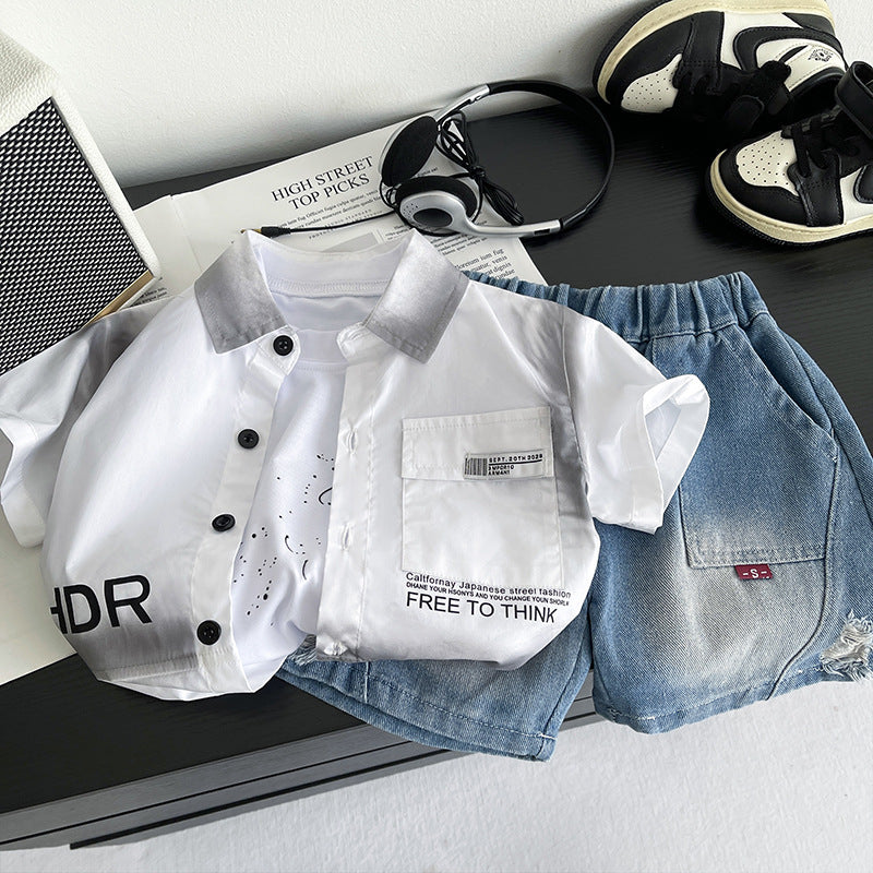 Baby 3-piece shirt short sleeved set