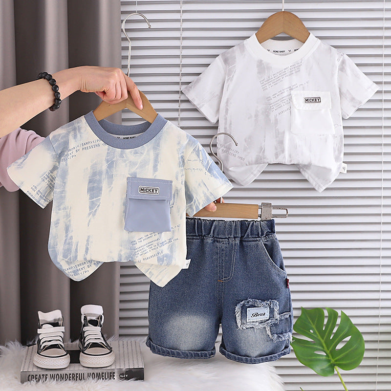 Thin children's baby summer two-piece set
