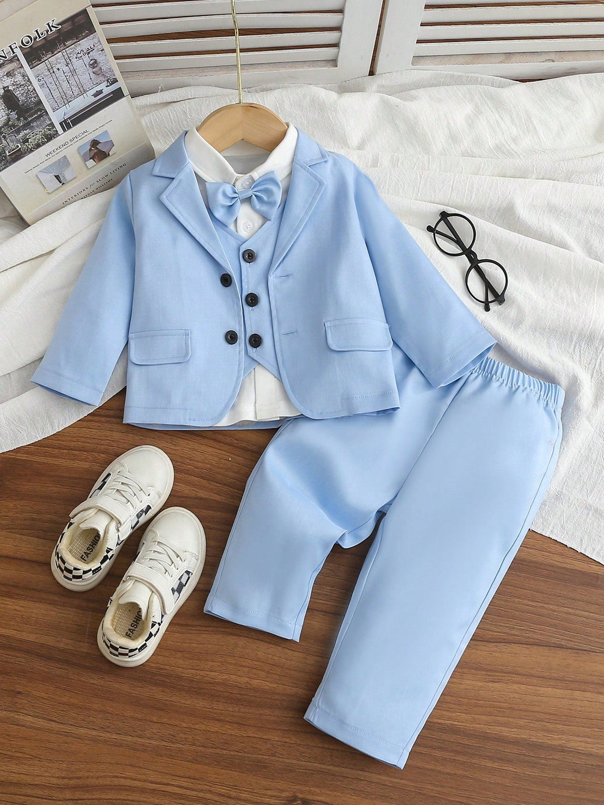 Boys Light Blue 3-Piece Suit Set | Pack of 12 | Unit Price $11 | Mix-GC-120
