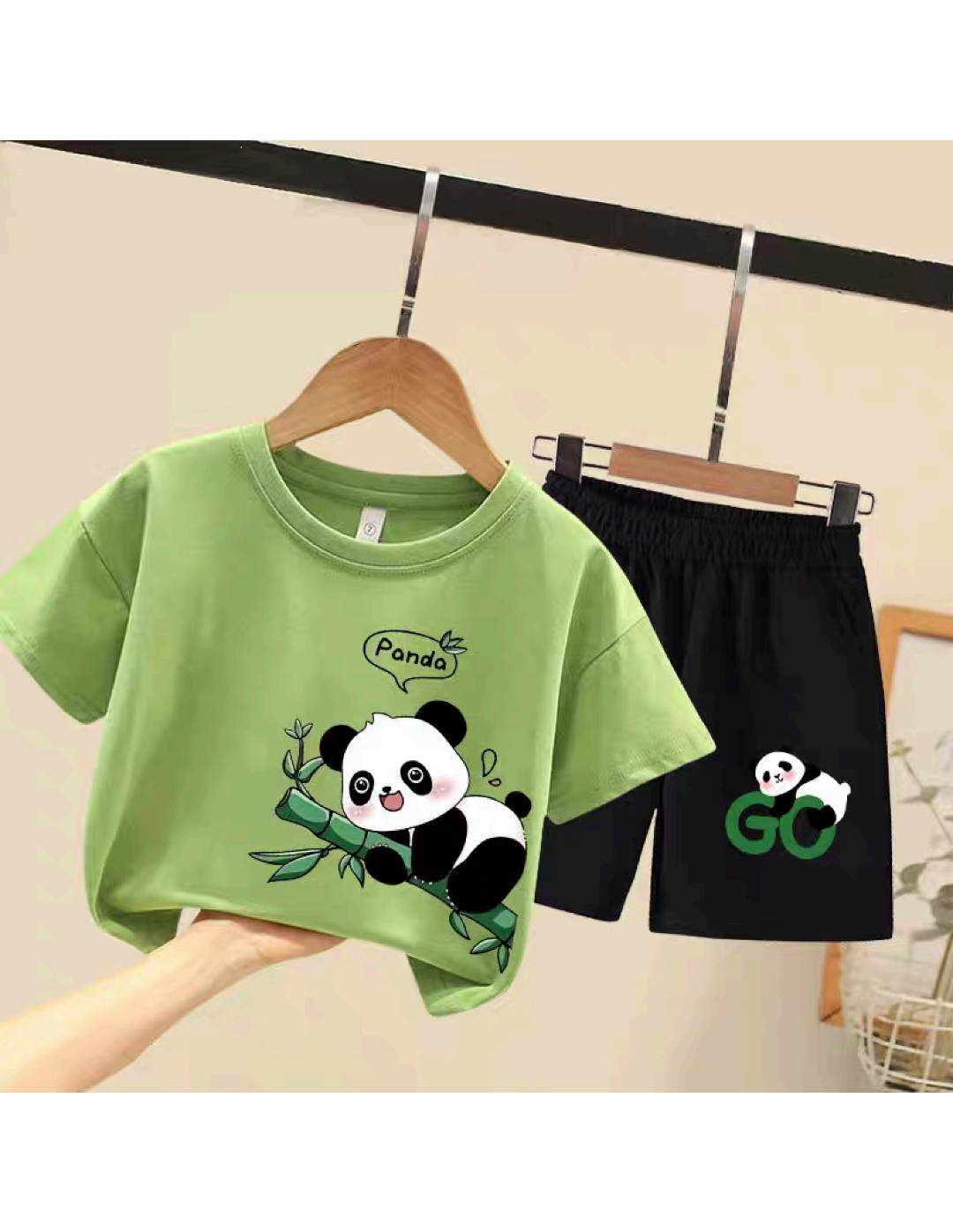 Kids’ Panda T-Shirt & Shorts Set | $4.95 | MOQ 12 Per Color