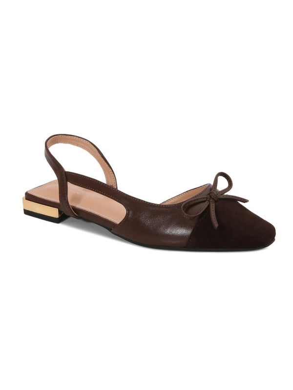 Bow Slingback Flats | Nude, Brown & Black | $26.67/Unit | 12-Pack | MOQ 1 Pack | Free Shipping