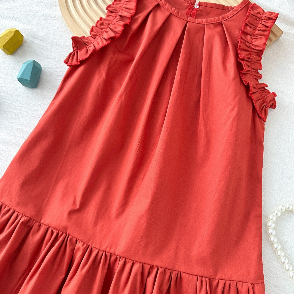 Clothing  Cute Princess Dress for Girls, Ruffle Hem, Sleeveless Backless Dress, Children's Fashion Dress, Summer Casual Wear