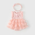 Baby Girl Sleeveless Princess Dress – Round Neck Bodycon Skirt