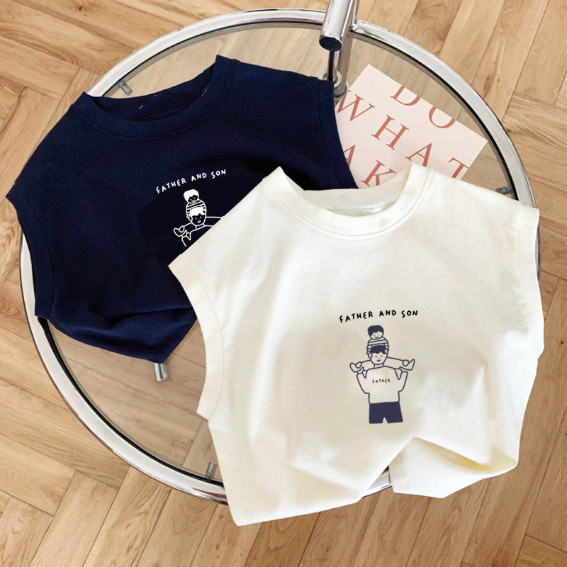 Baby Kids Sleeveless T-Shirt Cartoon Top