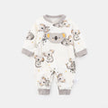 Baby Clothes Spring Autumn Pure Cotton Newborn Onesie Baby Romper Single Row Button Crawler Sleepwear
