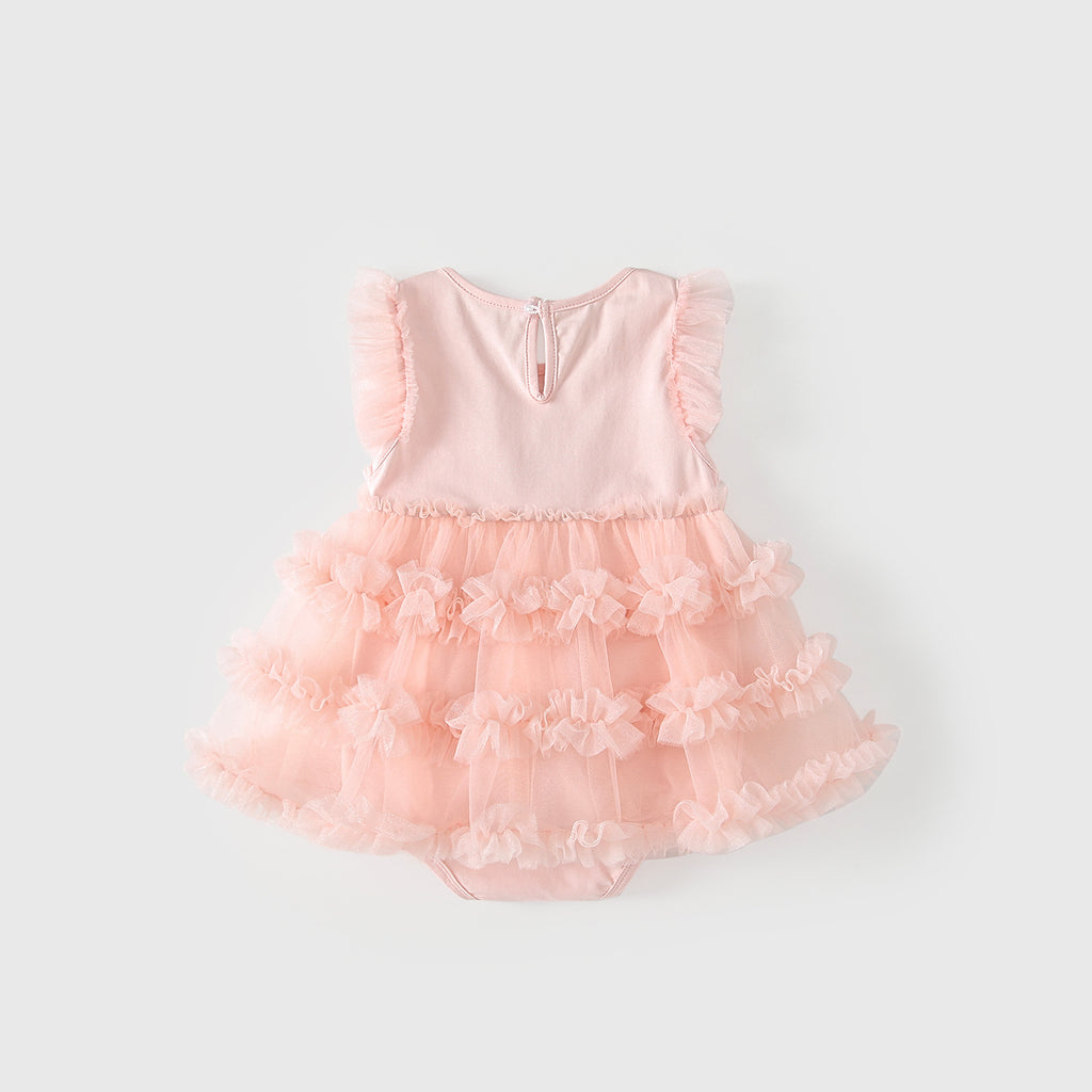Baby Girl Sleeveless Princess Dress – Round Neck Bodycon Skirt