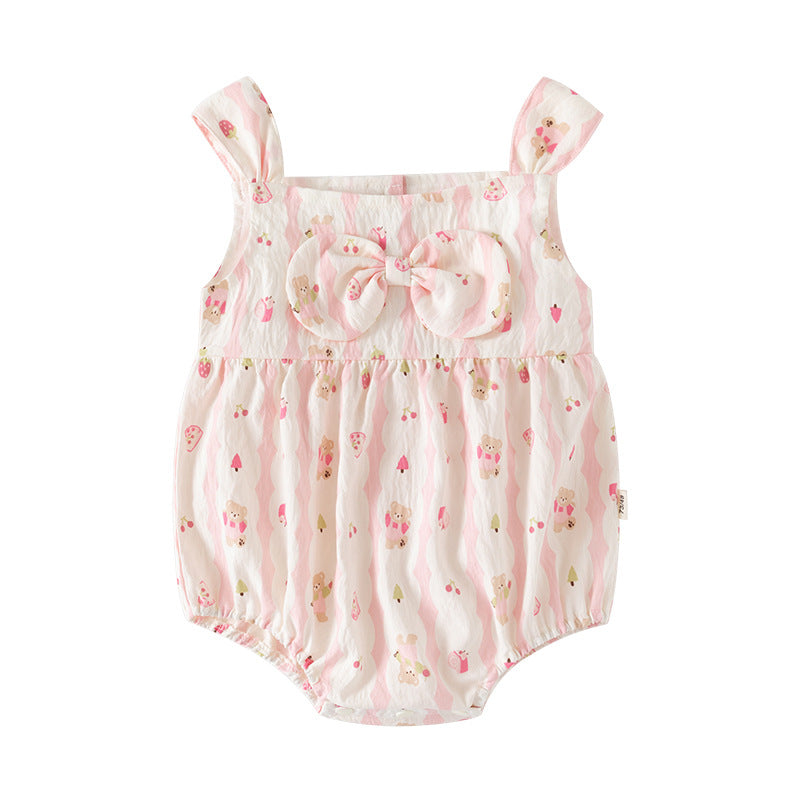 Sleeveless baby jumpsuit