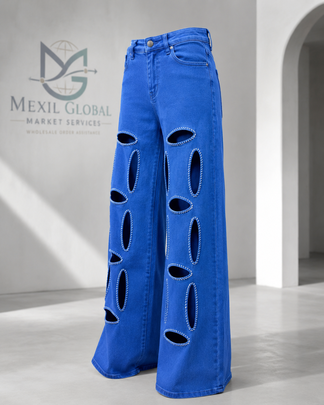 Women's Designer Long Jeans — Elegant & Bestselling Style | Bulk Wholesale (MOQ 100 pcs)