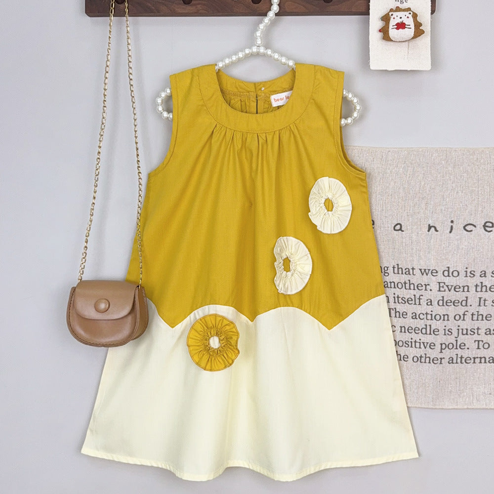 Girls' Floral Sleeveless Casual Summer Dress — Stylish Kids Dress