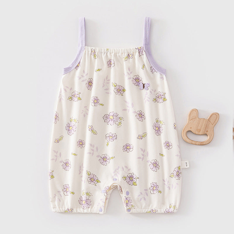 Baby sling jumpsuit summer thin baby sleeveless jumpsuit