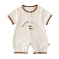 Baby Romper Style Cartoon Print Short Sleeve