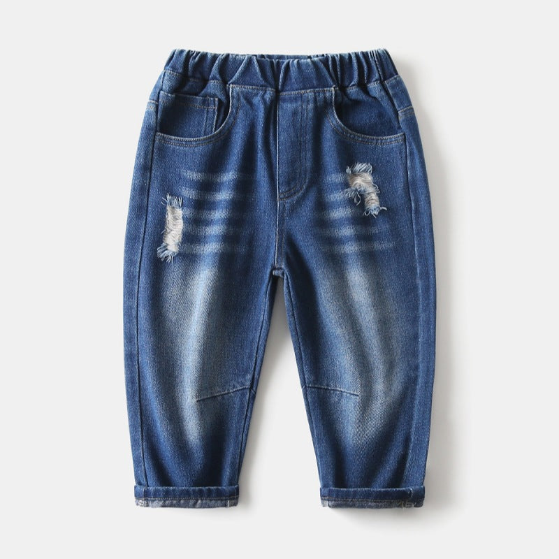 Boys' Korean Denim Jogger Pants | Soft & Stylish | Ages 3–8