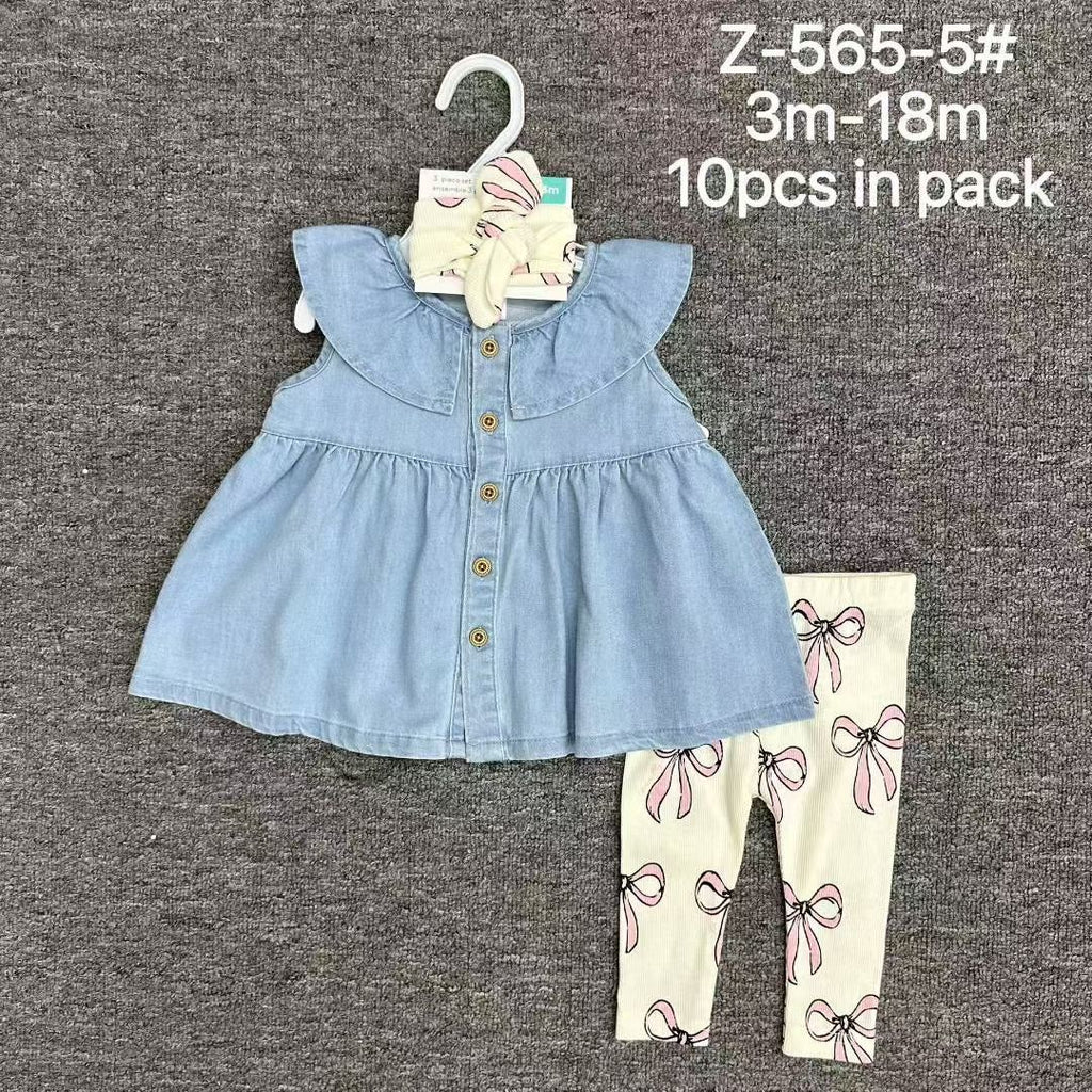 baby 3pcs set Size:3m-6m-9m-12m-18m 10pcs in pack