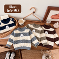 Baby Wide Stripe Cable Knit Sweaters Wholesale | $4.30/Unit | Pack 5 or 12 | Size 66-90 | Code Mix-GC-145
