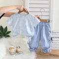 Baby summer short sleeved two-piece set