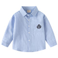 Baby Boys Long Sleeve Shirt | Korean Style Cotton Top (90–140cm)