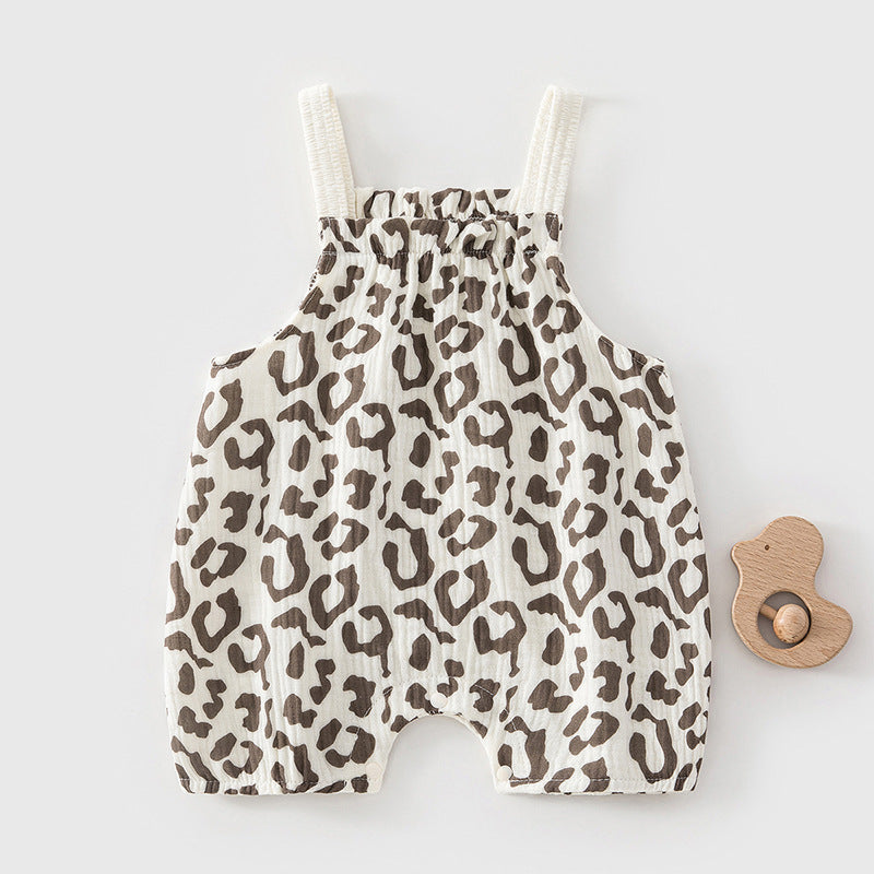 Baby Strap Crawler Clothing Summer Baby Small Floral Strap jumpsuit