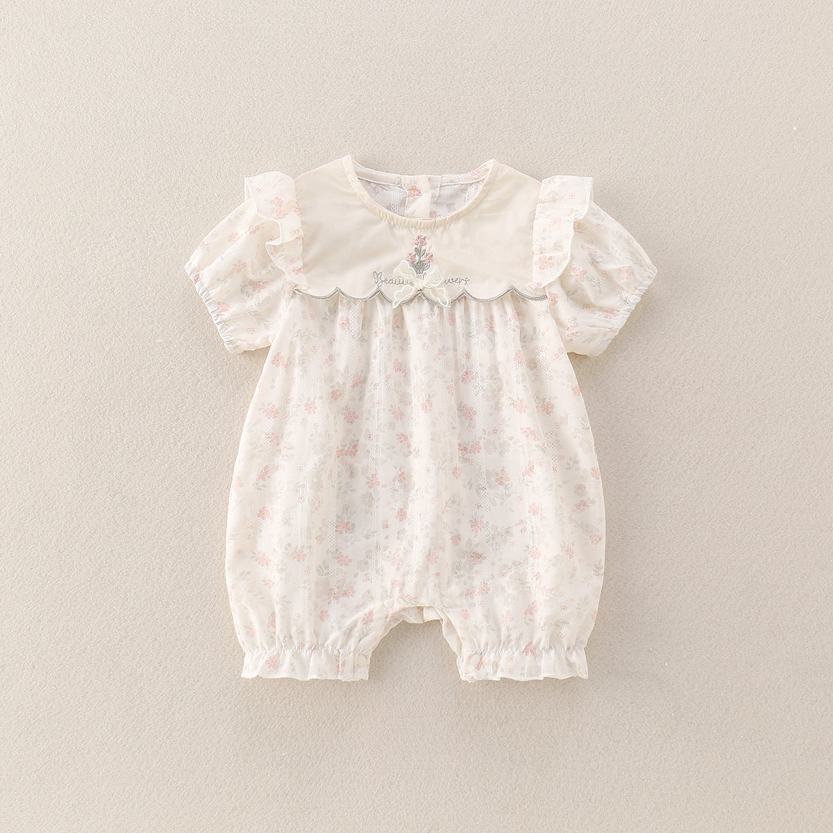 Baby Short Sleeve Onesie Cute Girl Outfit Cartoon Baby Clothing Lightweight Newborn Infant Romper for Outdoor Wear