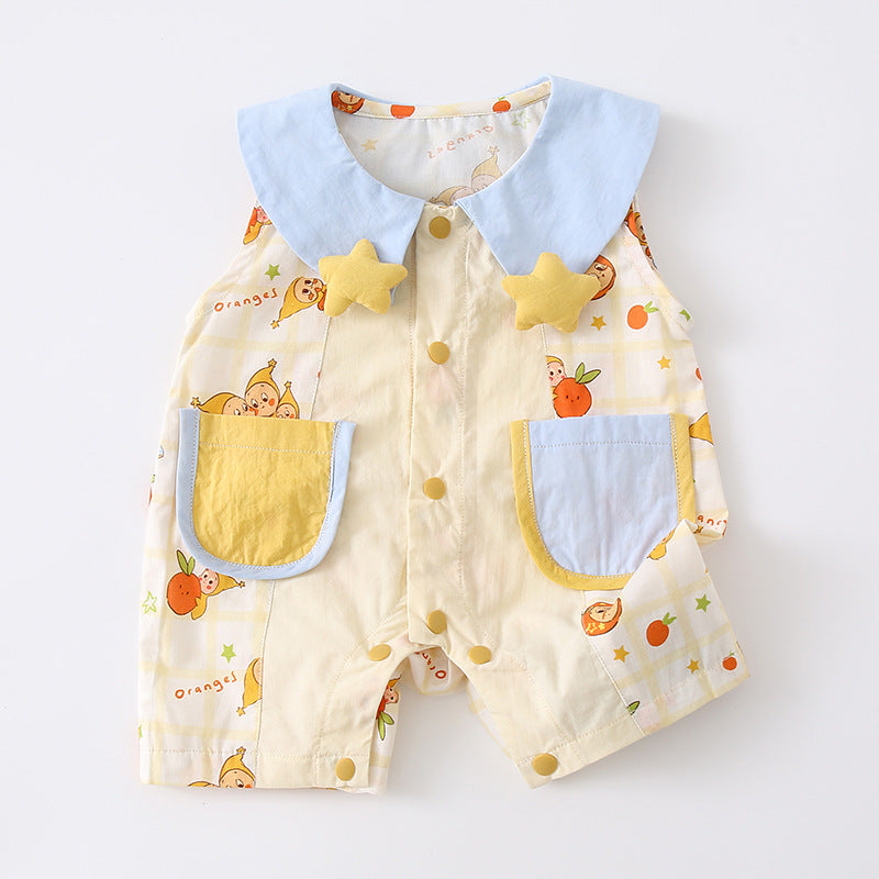 Baby Cartoon Sleeveless Romper