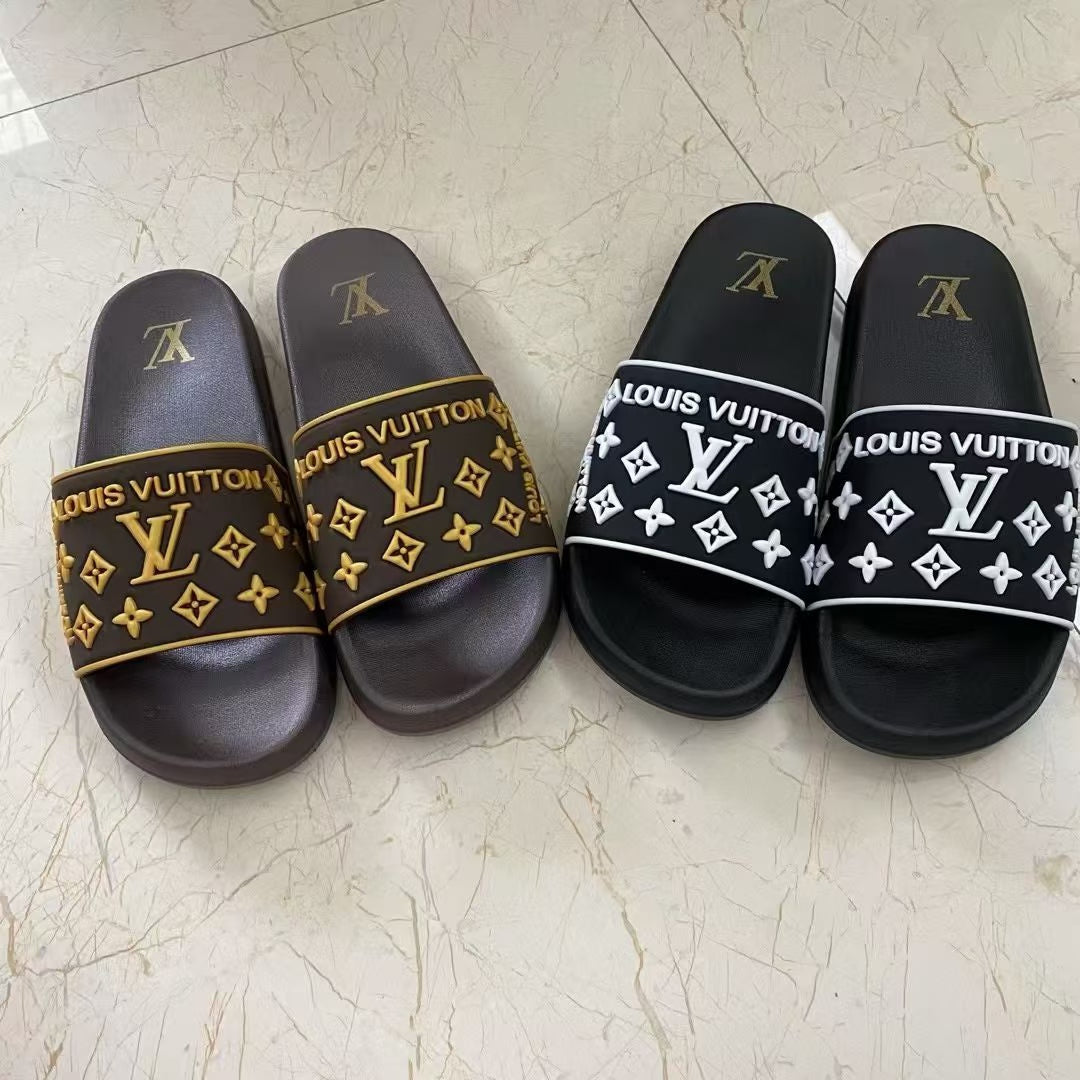 Chanel Tweed CC Logo Slide Sandals |all mixed  $12.5/pair | MOQ 120 Mixed | 2 Colors