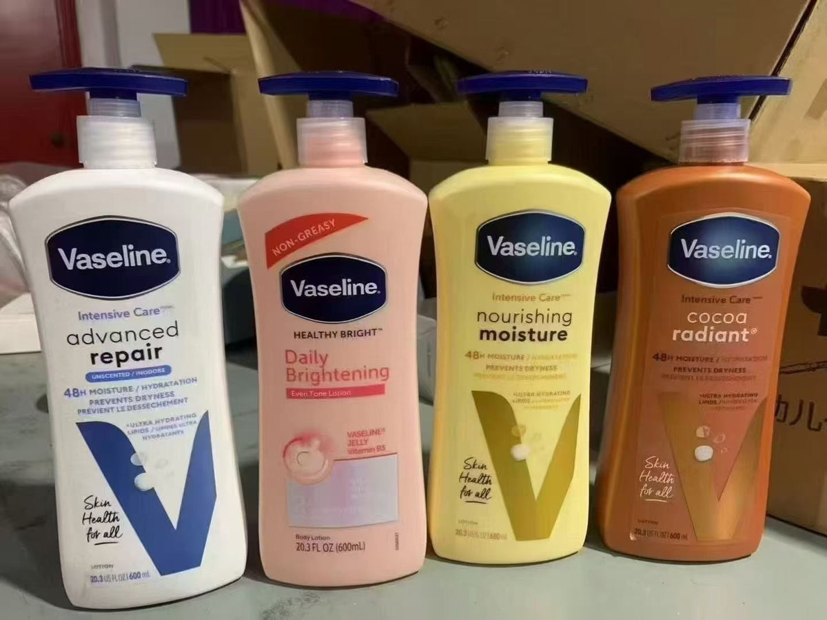 Vaseline Intensive Care Body Lotion 600ml/ 20oz  – Mix 4 Variants | MOQ 150 Units | $5.00/unit
