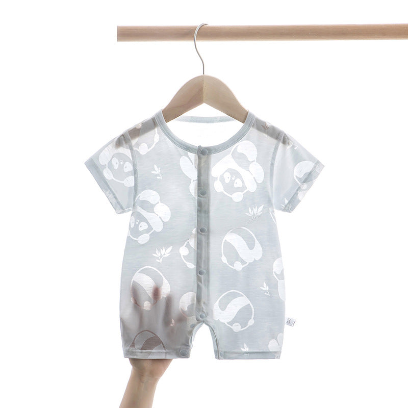 Baby short sleeved jumpsuit baby thin summer pajamas