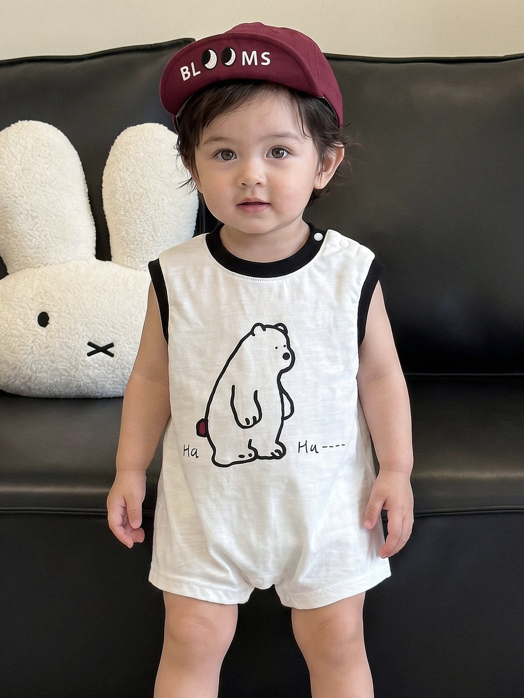 Lightweight Breathable Cartoon Print Baby Crawling Suit