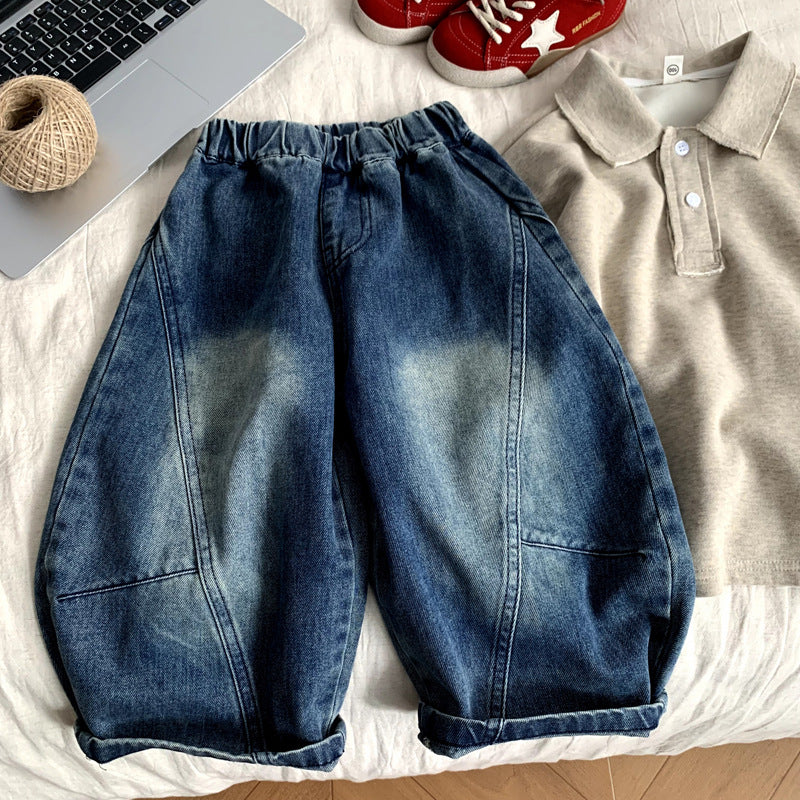 Children's wide legged baby girl pants