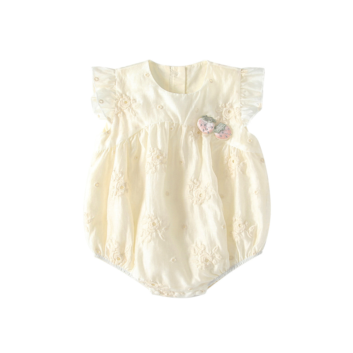 Round neck baby jumpsuit