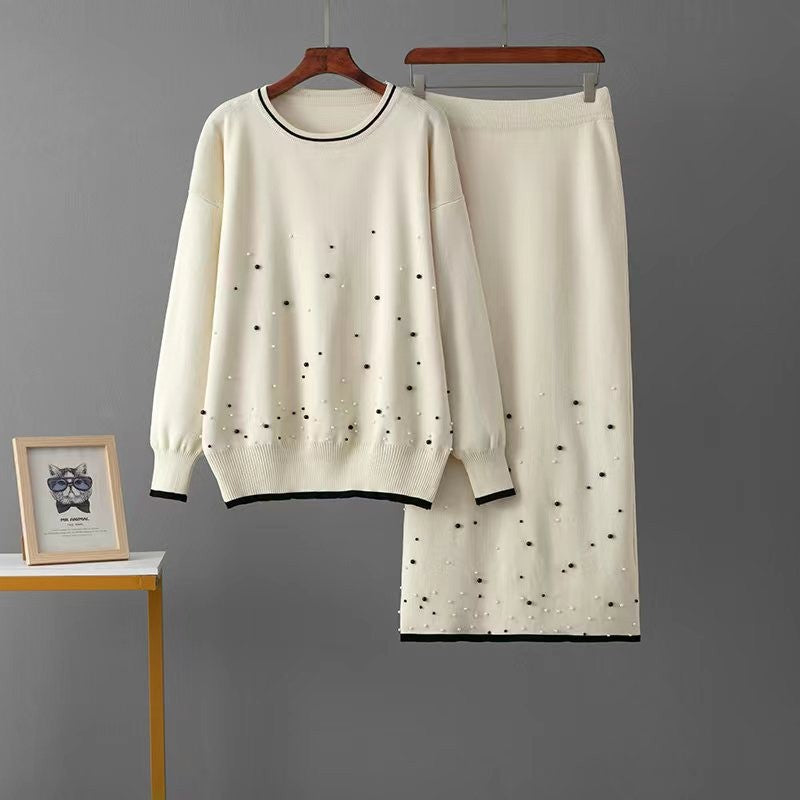 Loose top and skirt set