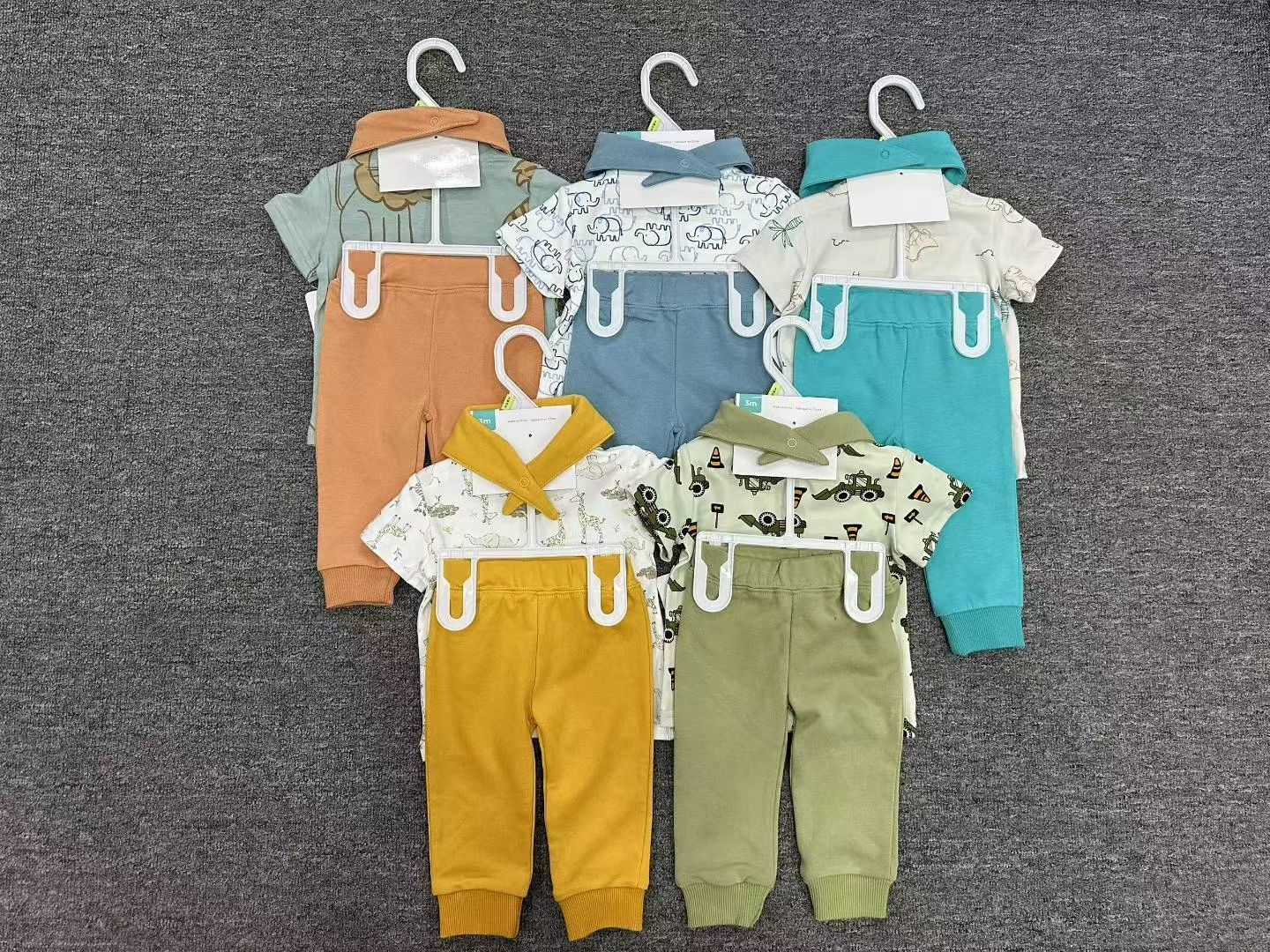 baby 3pcs set Size:3m-6m-9m-12m-18m 10pcs in pack