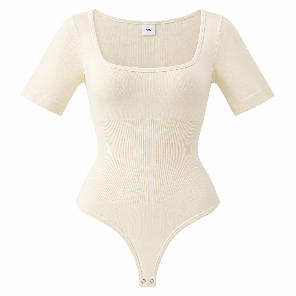 Square Neck Short Sleeve Bodysuit – Wholesale (MOQ 50 ) unit price $9.50. Size XS-3xl