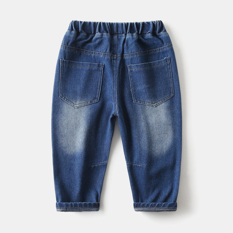 Boys' Korean Denim Jogger Pants | Soft & Stylish | Ages 3–8