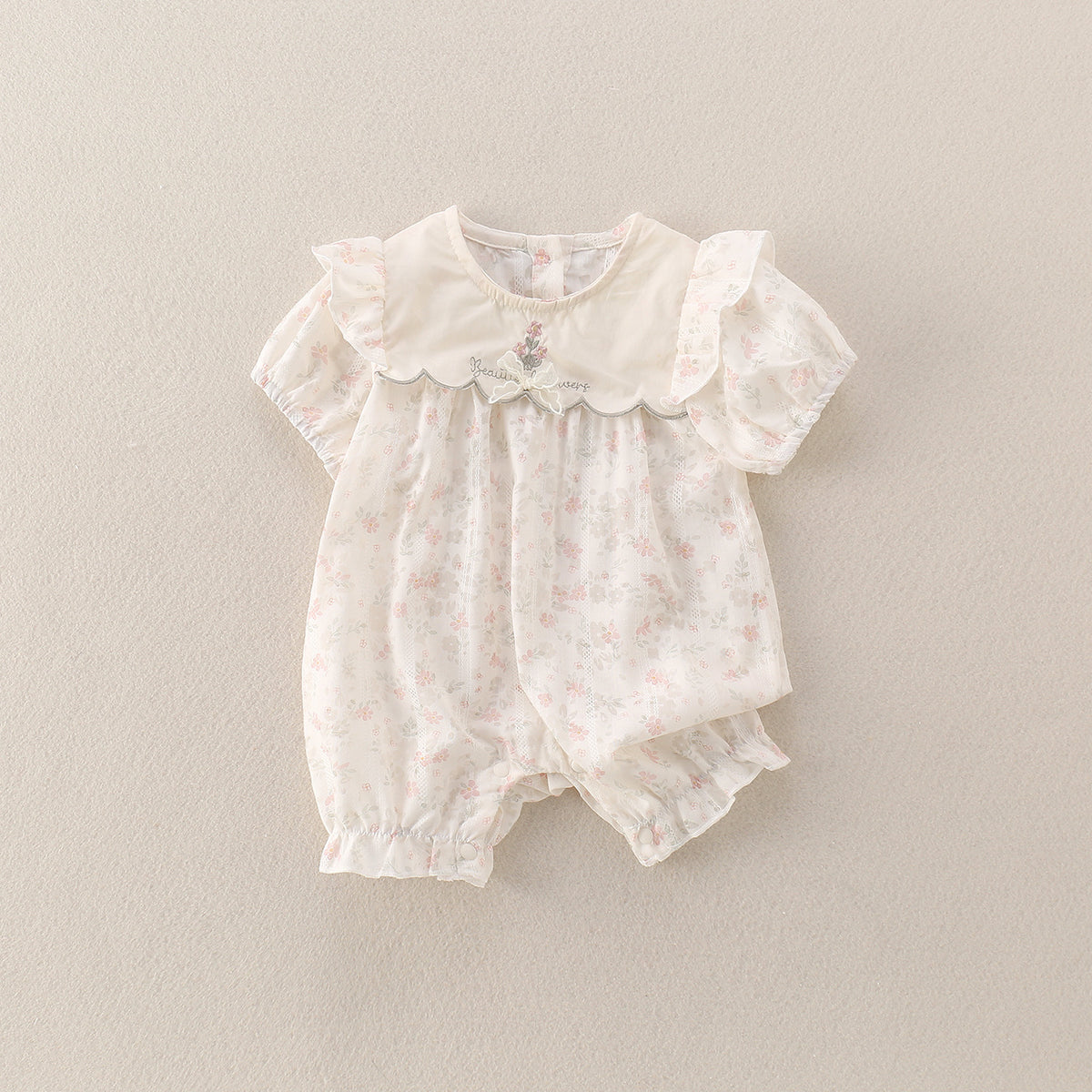 Baby Short Sleeve Onesie Cute Girl Outfit Cartoon Baby Clothing Lightweight Newborn Infant Romper for Outdoor Wear