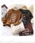 Kids DSOCAERD bold horizontal stripe sweatshirt in dark gray and cream