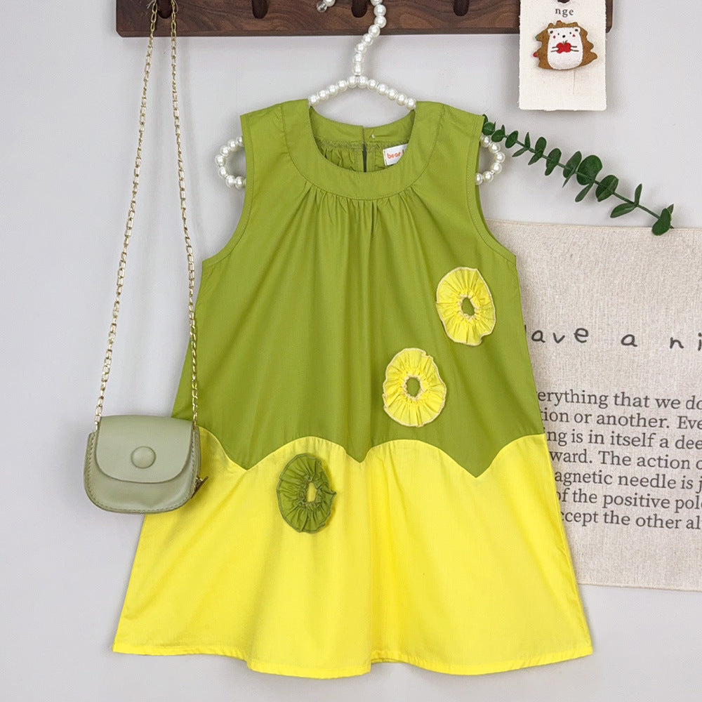 Girls' Floral Sleeveless Casual Summer Dress — Stylish Kids Dress