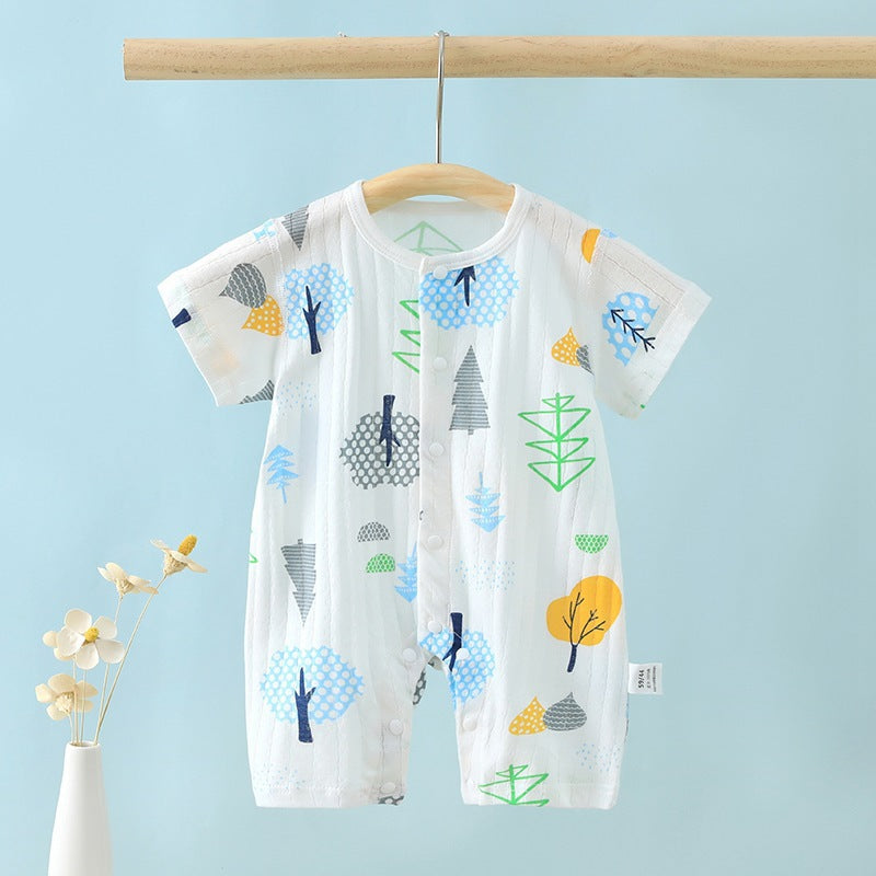 Baby short sleeved jumpsuit baby pajamas home clothes children's clothing
