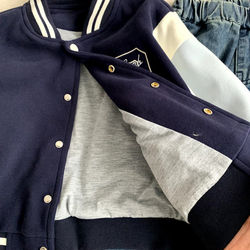 Spring and Autumn Baseball Jacket Top Baby Jacket